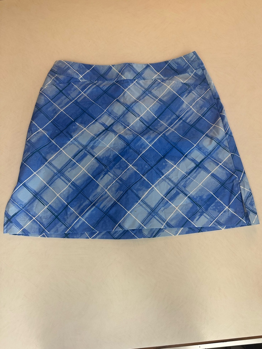 Ativa Golf Blue Plaid Skort